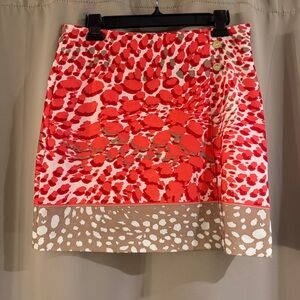 EP Pro Stylish Red and Tan Women's Skirt